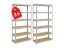 Regál 2200x1000x400 mm pozinkovaný 6-policový, nosnosť 1050 kg - 2ks