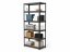 Regál 2200x1000x600 mm lakovaný 6-policový, nosnost 1050 kg - černý