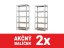 Regál 1800x900x400 mm pozinkovaný 5-policový, nosnosť 875 kg - 2ks