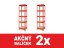 Regál 1800x400x400 mm lakovaný 5-policový, nosnosť 875 kg - červený - 2ks