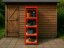 Regál 1800x400x400 mm lakovaný 5-policový, nosnost 875 kg - červený - 5ks