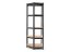 Regál 1800x900x400 mm rohový lakovaný 5-policový, nosnost 875 kg - černý