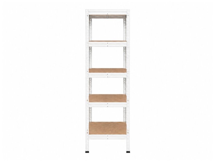 Regál 1830x400x400 mm lakovaný 5-policový, nosnost 1000 kg, RIVET - bílý