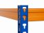 Regál 2500x1600x500 mm profesionální 5-policový, nosnost 2000 kg - modro-oranžový