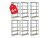 Regál 2000x1200x500 mm pozinkovaný 5-policový, nosnosť 875 kg - 6ks