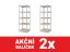 Regál 1800x400x400 mm zinkovaný 5-policový, nosnost 875 kg - 2ks