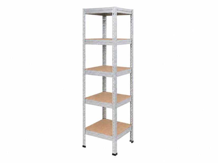 Regál 1830x400x400 mm zinkovaný 5-policový, nosnost 1000 kg, RIVET