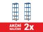 Regál 1800x400x400 mm lakovaný 5-policový, nosnost 875 kg - modrý - 2ks