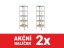 Regál 1830x400x400 mm zinkovaný 5-policový, nosnost 1000 kg, RIVET - 2ks