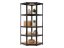 Regál 1800x900x400 mm rohový lakovaný 5-policový, nosnost 875 kg - černý