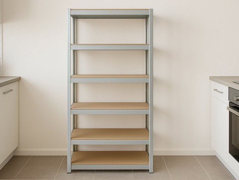 Regál 2200x1200x600 mm zinkovaný 6-policový, nosnost 1050 kg