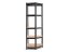 Regál 1800x900x400 mm rohový lakovaný 5-policový, nosnost 875 kg - černý