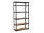 Regál 2200x1000x600 mm lakovaný 6-policový, nosnost 1050 kg - černý