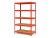 Regál 1800x900x400 mm lakovaný 5-policový, nosnost 875 kg - červený