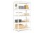 Regál 1800x900x400 mm lakovaný 5-policový, nosnost 875 kg - bílý