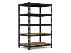 Regál 2160x1200x500 mm profesionálny 5-policový, nosnosť 2000 kg - čierny - 10ks