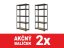 Regál 1800x900x400 mm lakovaný 5-policový, nosnosť 875 kg - čierny - 2ks