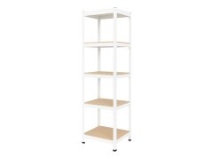 Regál 1800x400x400 mm lakovaný 5-policový, nosnost 875 kg - bílý