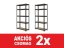 Polcrendszer 1800x900x300 mm festett 5 polcos, teherbírás 875 kg - fekete - 2db
