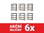 Regál 1800x1600x500 mm profesionální 4-policový, nosnost 1600 kg - černý - 6ks