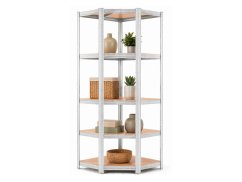 Regál 1800x900x400 mm rohový zinkovaný 5-policový, nosnost 875 kg