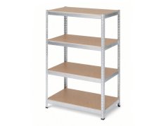 Regál 1600x800x400 mm pozinkovaný 4-policový, nosnosť 700 kg