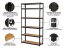 Polcrendszer 2200x900x600 mm festett 6 polcos, teherbírás 1050 kg - fekete