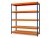 Regál 1800x900x400 mm lakovaný 5-policový, nosnost 1000 kg - modro-oranžový