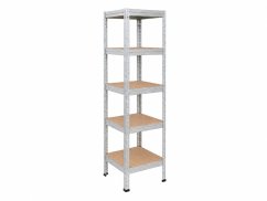 Regál 1830x400x400 mm zinkovaný 5-policový, nosnost 1000 kg, RIVET - 4ks