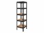 Regál 1830x400x400 mm lakovaný 5-policový, nosnost 1000 kg, RIVET - černý