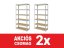 Polcrendszer 2200x1000x500 mm horganyzott 6 polcos, teherbírás 1050 kg - 2db