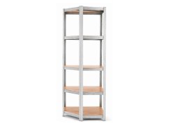 Polcrendszer 1800x900x400 mm sarokos horganyzott 5-polcos, teherbírás 875 kg - 4db