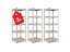 Regál 1800x400x400 mm zinkovaný 5-policový, nosnost 875 kg - 3ks