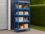 Regál 1800x900x400 mm lakovaný 5-policový, nosnost 875 kg - modrý