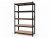Polcrendszer 1800x900x400 mm festett 5 polcos, teherbírás 1000 kg - fekete