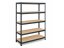 Regál 1830x600x400 mm lakovaný 5-policový, nosnost 1000 kg, RIVET - černý