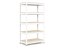 Regál 1800x900x400 mm lakovaný 5-policový, nosnost 875 kg - bílý