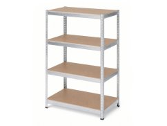 Regál 1500x700x300 mm zinkovaný 4-policový, nosnost 700 kg