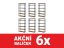 Regál 2200x1000x600 mm lakovaný 6-policový, nosnost 1050 kg - černý - 6ks