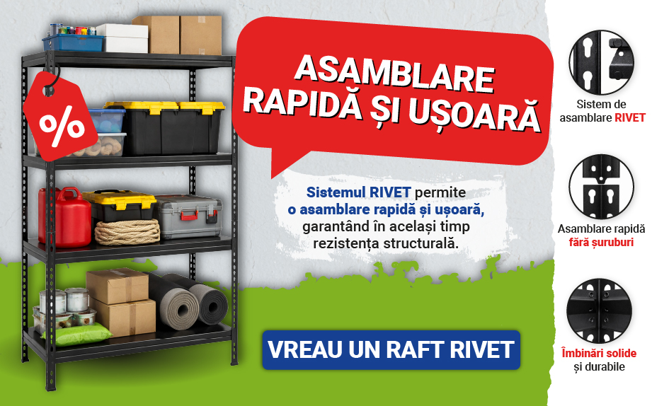 Raft RIVET – asamblare rapidă și ușoară fără șuruburi, îmbinări solide Raft RIVET – asamblare rapidă și ușoară fără șuruburi, îmbinări solide