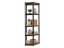Regál 1800x900x400 mm rohový lakovaný 5-policový, nosnost 875 kg - černý - 10ks