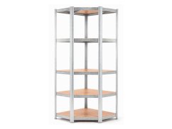 Regál 1800x900x400 mm rohový zinkovaný 5-policový, nosnost 875 kg