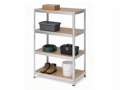 Regál 1600x800x400 mm pozinkovaný 4-policový, nosnosť 700 kg
