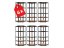 Polcrendszer 1800x900x400 mm sarokos lakkozott 5-polcos, teherbírás 875 kg - fekete - 6db