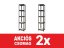 Polcrendszer 1800x750x400 mm festett 5 polcos, teherbírás 875 kg - fekete - 2db