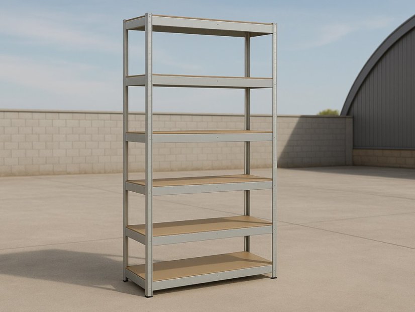 Regál 2200x900x600 mm zinkovaný 6-policový, nosnost 1050 kg