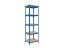 Regál 1800x400x400 mm lakovaný 5-policový, nosnost 875 kg - modrý - 5ks
