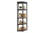 Regál 1800x900x400 mm rohový lakovaný 5-policový, nosnost 875 kg - černý