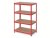 Regál 1500x700x300 mm lakovaný 4-policový, nosnost 700 kg - červený