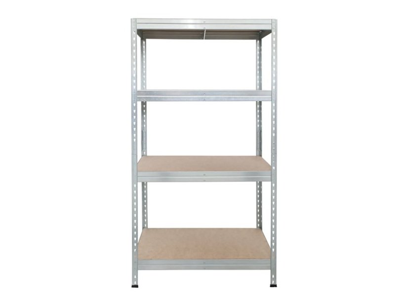 Regál 1500x700x300 mm zinkovaný 4-policový, nosnost 800 kg, RIVET